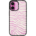 Miniatyrbilde 2 av 6: Kompakt iPhone 16 Pro Max Deksel [Lettvekt / 1,2 m 2X Militær Grad Fallbeskyttelse/Slank] - Kirsebær - Klar Svart Zebra Stripe iPhone 16