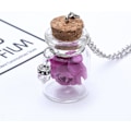 Miniatyrbillede 3 af 5: Vedhæng Choker Y-Halskæder Glasflaske i Glow Tiny Bottle Glas Halskæde Kæde Blomst Ønske Mørket Vedhæng Anden Kæde Smykker og Piger (Lilla, )