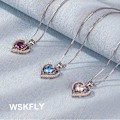 Pikkukuva 2 / 3: Sydänriipukset 14K kullatut 5A Cubic Zirconia -riipuskaulakorut naisille