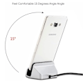 Miniatyrbilde 6 av 7: 2036 Mobiltelefon Lader Dock Stativ - Apple Sølv