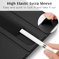 Pikkukuva 2 / 7: 2 kpl yhteensopivaa Apple Pencil -koteloa - musta. Irrotettava joustava nahkatasku