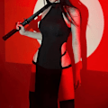 Miniatyrbillede 3 af 7: JasmyGirls Sexet Djævel Cosplay Lingeri Høj Slids Babydoll Kjole Halloween Anime Ninja Rollespil Outfit Gotisk Høj Talje Tank Kjoler M