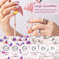 Miniatyrbild 4 av 7: Nagelkonsttillbehör Set - Rosa vaxpunktborrpenna + Vit Plus AB-borr + Pinzett