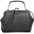 Miniatyrbild 1 av 5: Retro Hollow Handväska för Kvinnor Läder Axelväska Kväll Kuvertväska Kiss Lock Stängning Crossbody Väska Handväska