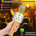 Miniatyrbild 3 av 5: Födelsedagspresenter för 6-15 år gamla flickor och pojkar, trådlös Bluetooth-karaokemikrofon - guld