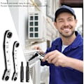 Miniatyrbillede 2 af 5: 4 stk. HVAC Service Nøgle, 3/8 til 1/4 tommer 5/16 til 1/4 tommer Hånd Køleudstyr Værktøjssæt Ratsjenøgle Sæt med Hexagon Bit Adapter Kit til Udstyr Reparation