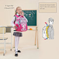 Miniatyrbild 5 av 5: Skolryggsäck, Hållbar Söt Flera Fack Förskola Grundskolans Ryggsäck för Pojkar Flickor