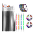 Miniatyrbild 2 av 7: Nagelkonstset Spot Drill Set - Svart Stick Penmake up
