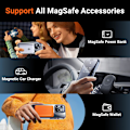 Miniatyrbilde 7 av 7: Temdan Magnetisk Kompatibel med iPhone 16 Pro Max Deksel, [Innebygd Usynlig Støtte][Kompatibel med MagSafe] [Militærgrad Støtsikker] Slank Tynn Clear-Stand iPhone 15 Pro Max