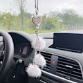 Pikkukuva 2 / 4: Minkki turkispallo autotarvikkeet autotarvikkeet auton sisustuksen koristelu tuotteet (harmaa)