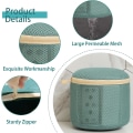 Miniatyrbilde 2 av 5: 2 stk, klesvaskposer, store, slitesterke vaskemaskin tørketrommel vaskposer for undertøy, bh, sokker, babyklær, undertøysnettposer - 15*15cm, mørkegrønn
