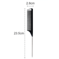 Miniatyrbillede 2 af 5: Kam til fletninger Rottehale Hårkam Stålben CaREon Fiber Teasing Kamme Med Rustfrit Stål Pintail-Sort