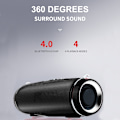 Miniatyrbild 3 av 5: Bärbar Bluetooth-högtalare Trådlös och Vattentät Djup Bas Subwoofer Perfekt för Fest, Resor, Utomhus, Hem, Dusch - Svart