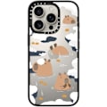 Miniatyrbilde 3 av 5: Kompakt iPhone 16 Pro Max Deksel [Lettvekt / 1,2 m 2X Militær Grad Fallbeskyttelse/Slank] - Kirsebær - Klar Svart Floating Capybara iPhone 16 Pro