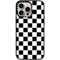 Miniatyrbilde 3 av 5: Kompakt iPhone 16 Pro Max Deksel [Lettvekt / 1,2 m 2X Militær Grad Fallbeskyttelse/Slank] - Kirsebær - Klar Svart Black White Check Checkerboard iPhone 16 Pro Max
