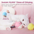 Pikkukuva 5 / 5: Chirping Cat Toys Balls with Silver Vine Catnip, 3 Pack Fluffy Interactive Cat Kicker, 3 Lifelike Animal Sounds, Kitty Kitten Catnip Exercise Toys