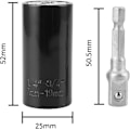 Miniatyrbillede 2 af 5: 7-19mm Universal Nøglesæt Hoved Stikdåse Ratchet Bøsning Nøgle Magiske Håndværktøjer W/Adapter /Blå