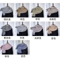 Miniatyrbillede 4 af 5: Vintertørklæde Patchwork Plaid Tassel Blød Varmt Sjal Tykt Tæppe Mode Blå Blød Tørklæde Vintertørklæde Trendy Tørklæde Kvinders Tørklæde