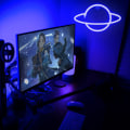 Miniatyrbillede 4 af 5: Planet Neon Lys - Cool Blå Planet Led Skilt til Vægdekoration - Hængende Saturn LED Lys - Planet Lys til Soveværelse, Spillerum (blå)