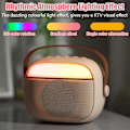 Miniatyrbilde 6 av 7: Karaokemaskin for barn med 2 trådløse mikrofoner, bærbart KTV-system med Bluetooth, høyttaler med stemmeforvrengningseffekter og LED-lys White