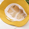 Miniatyrbilde 4 av 7: Froskehatt for voksne utendørs sammenleggbare solhatter bomull solhatt solskjerm strandhatter bredbremmet fiskehatt Khaki Children: 54-56CM