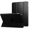 Miniatyrbilde 1 av 7: Ultra Slim Smart Case med gummiert fleksibel TPU bakdeksel, automatisk dvalemodus/vekk og visning/skriv stativ for iPad Mini 5 - helsvart