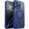 Pikkukuva 1 / 6: Magneettinen suojakotelo iPhone 16 Pro Max -puhelimelle täydellä kamerasuojauksella [Yhteensopiva Magsafen kanssa] [Läpikuultava matta] Suojaava puhelinkotelo, Hot Pink Deep Blue iPhone 16 Pro