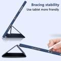 Miniatyrbillede 6 af 7: Cover, Handy Magnetisk Fastgørelse Understøtter Apple Pencil Par og Opladning Tri-Fold Vertikal Cover-blå