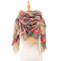 Miniatyrbillede 2 af 7: Mode Vinter Varmt Stort Tartan Tæppe Plaid Sjal SJ-01# Old camel color 135x135x200cm