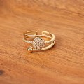 Miniatyrbild 5 av 5: Justerbar öppen ring för kvinnor - Illusion Multi Circle Simulerad Diamant Cubic Zirconia Mode Smycken Present till Bal Fest