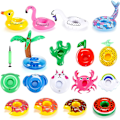 Miniatyrbillede 1 af 5: 17 pak oppustelige drikkeholdere, oppustelige kopholdere, pool drikkefloats, forskellige drikkefloaties-underlag med luftpumpe, til poolpartyer