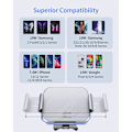 Miniatyrbillede 8 af 10: Bilholder til Galaxy Z Fold 4 3 2 med dobbelt spole trådløs oplader til Samsung W22 W21 foldbar telefon hurtig opladning