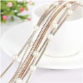 Miniatyrbillede 5 af 5: Leopard Armbånd til Kvinder, Boho Læder Wrap Multi-Layer Perle Krystal Armbånd Smykker