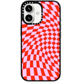 Miniatyrbilde 1 av 6: Kompakt iPhone 16 Pro Max Deksel [Lettvekt / 1,2 m 2X Militær Grad Fallbeskyttelse/Slank] - Kirsebær - Klar Svart Strawberry Checkers iPhone 16