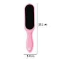 Miniatyrbillede 2 af 5: Emery Fodfil, Kolossal Dobbeltsidet Pedicureværktøj, Ergonomisk Design til Nemt Greb. Pink Oval