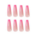 Miniatyrbillede 3 af 5: Kød Pulver Pink Lang Negle Patchmake up