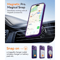 Miniatyrbild 4 av 7: Magnetiskt skal för iPhone 16 Pro Max med fullständigt kameraskydd [Kompatibel med MagSafe] [Genomskinlig matt] Skyddande telefonfodral, Matt svart Deep Purple iPhone 14 Pro