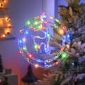 2025 New Christmas LED String Lights, Christmas Scene Decoration, Atmosphere Decoration, 8 Functions, with Remote Control and Cord Lights Christmas Rein