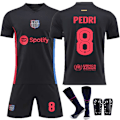 Pikkukuva 2 / 4: No. 19 No. 9 No. 10 No. 6 No. 8 Barcelona vieras musta pelipaita setti - Yamal + sukat + leggingsit 8 XL