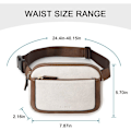 Miniatyrbild 8 av 8: Dam PU Läder Bältesväska Crossbody Midjeväska Rese Axelväskor White and brown