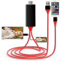 Miniatyrbild 1 av 7: Lightning till HDMI-kabeladapter kompatibel med iPhone, 1080P digital synkroniseringsskärm ljud- och videoadapter