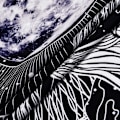 Pikkukuva 4 / 5: Kuu ja tähti -seinavaate, psykedeelinen kuuvuoren seinavaate, tähti -seinavaate, musta sisustus, luonnon seinavaate, seinävaate huoneeseen, 51 x 59 tuumaa