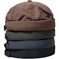 Miniatyrbillede 4 af 4: Sommer Cap Hurtigtørrende Vandtæt Skyggeløs Cap Arbejder Sailor Cap Rullet Opslået HaREour Hat Letvægts Fiskerhue Skull Cap（Brun 1PCS）