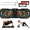 Miniatyrbillede 1 af 5: 41 i 1 Push Up Bodybuilding Push Up Bræt med Håndtag Smart Måler & Foldbar Modstandsbånd Bræt og Fitnessmaskine System Muskeltræningsudstyr