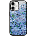 Miniatyrbild 1 av 6: Kompakt iPhone 16 Pro Max-fodral [Lättviktigt / 4 fot 2X Militärklass Fallskydd / Smalt] - Körsbär - Klar Svart Nantucket Blue Hydrangeas iPhone 16