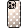 Miniatyrbilde 4 av 5: Kompakt iPhone 16 Pro Max Deksel [Lettvekt / 1,2 m 2X Militær Grad Fallbeskyttelse/Slank] - Kirsebær - Klar Svart Ditsy Daisies - White iPhone 16 Pro