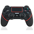 Pikkukuva 1 / 5: PS4-ohjain Langaton ohjain Peliohjain Dual Vibrationilla ja 3,5 mm:n liittimellä - musta punainen