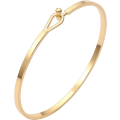 Miniatyrbilde 1 av 5: Smykke armbånd i gull for kvinner - Enkelt, delikat, tynt mansjettarmbånd med krok - 18 karat gullbelagt, håndlaget, minimalistisk smykke