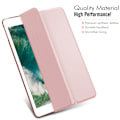 Miniatyrbild 4 av 7: Ultra Slim Smart Case med gummerad flexibel TPU-baksida, automatisk sömn/väckning och visnings-/typstativ för iPad Mini 5-All rose gold
