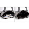 Miniatyrbillede 3 af 5: Kvinders Lærred Tote Håndtasker Multi-lomme Retro Casual Skuldertaske Top Håndtag Satchel Tote Pung